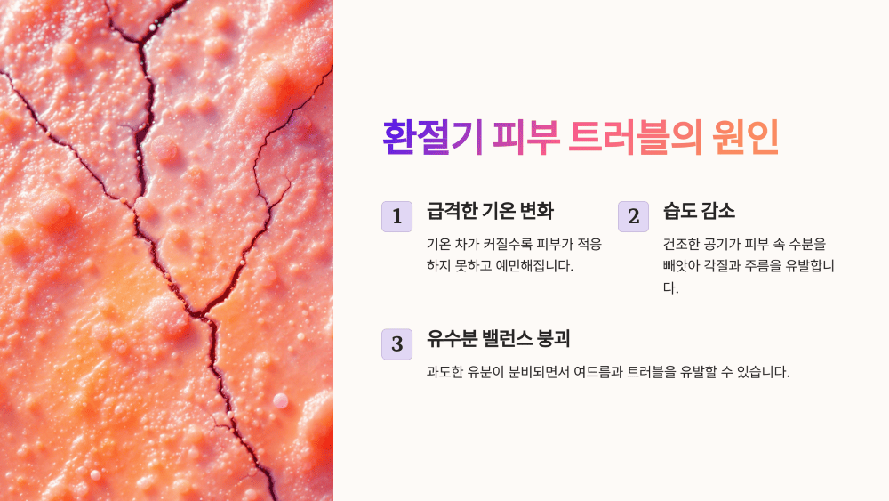 환절기 피부 트러블이 생기는 원인