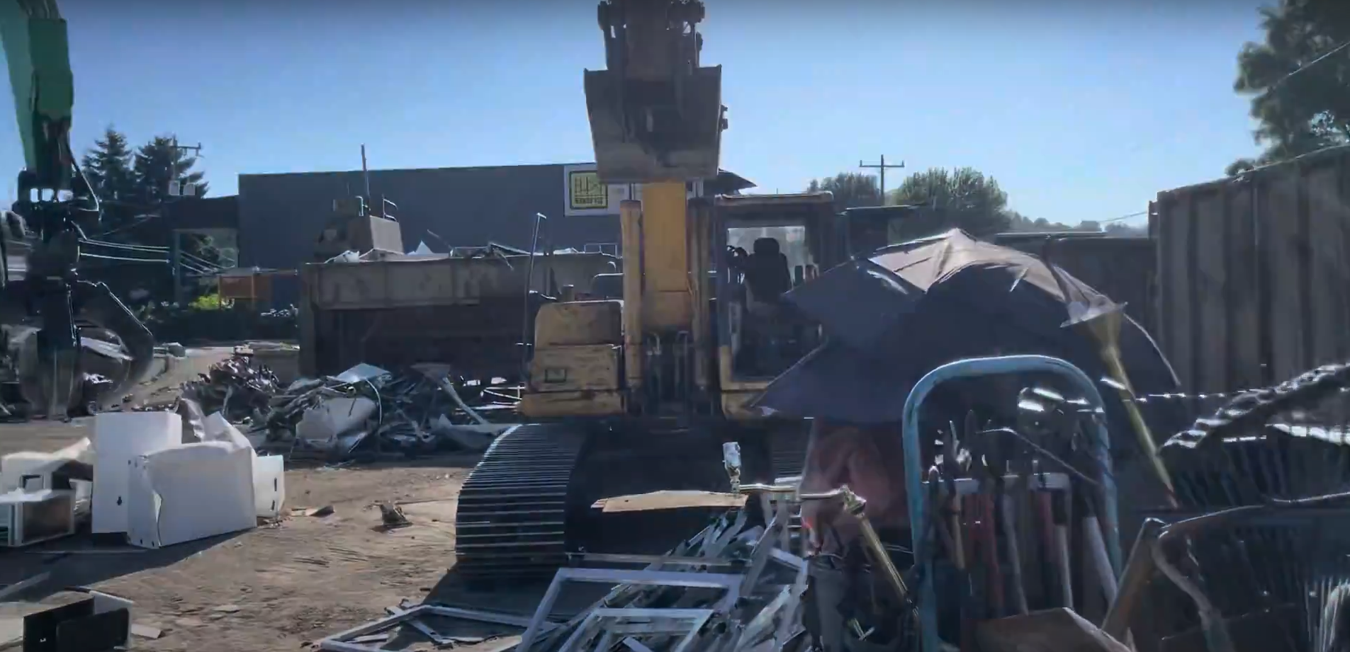 미국폐차장 광경