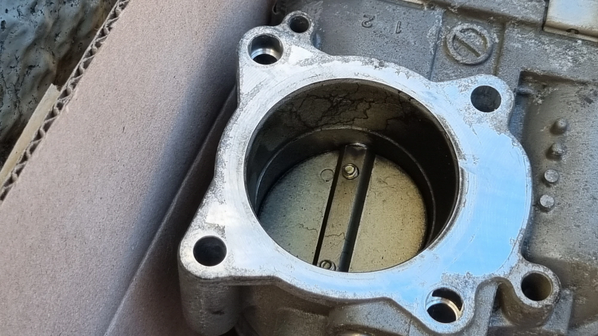 스로틀바디 카본 때