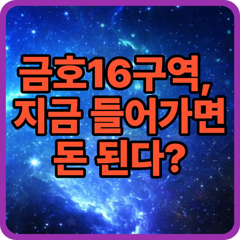 금호16구역 재개발, 지금 주목받는 이유 7가지|서울 재개발 호재·입지 분석·미래가치 총정리