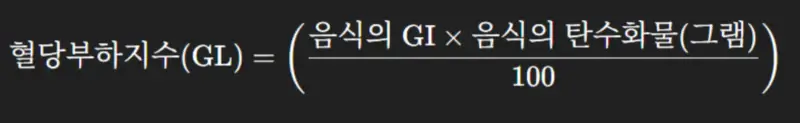 혈당부하지수-계산법