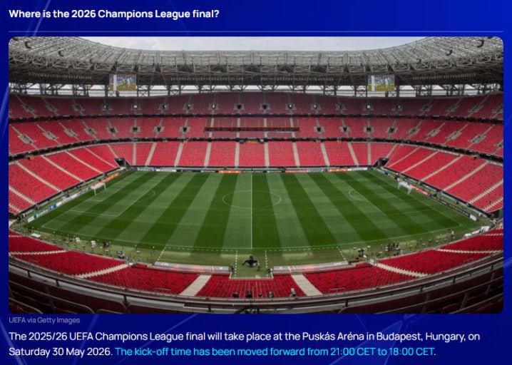 2026년 챔피언스리그 일정