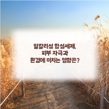 알칼리성 합성세제, 피부 자극과 환경에 미치는 영향은?