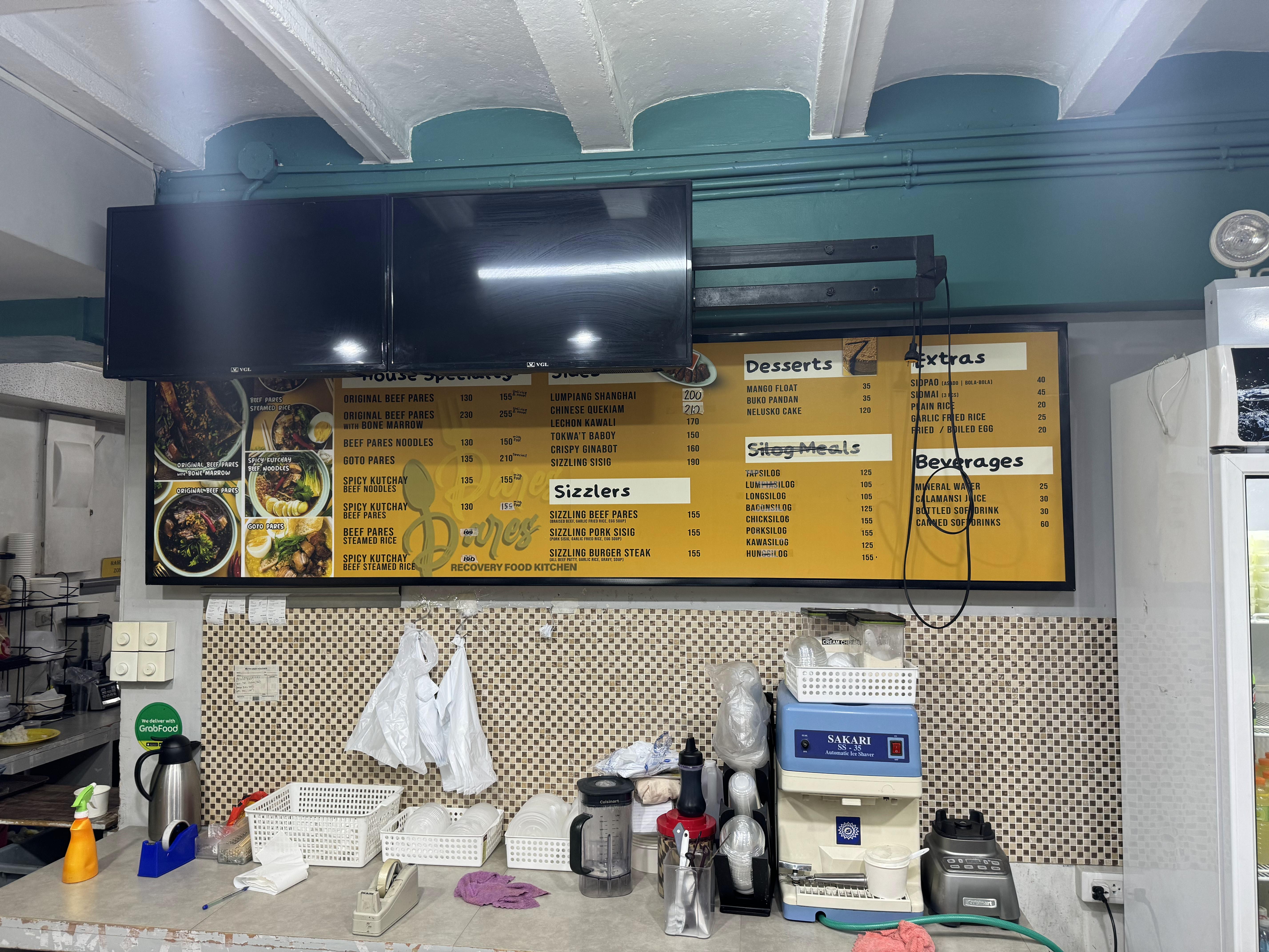 pares ta bai 메뉴판