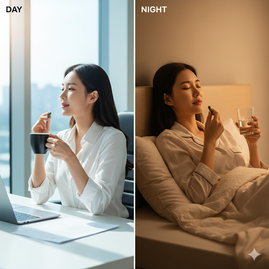 하루 중 테아닌이 필요한 다양한 순간들