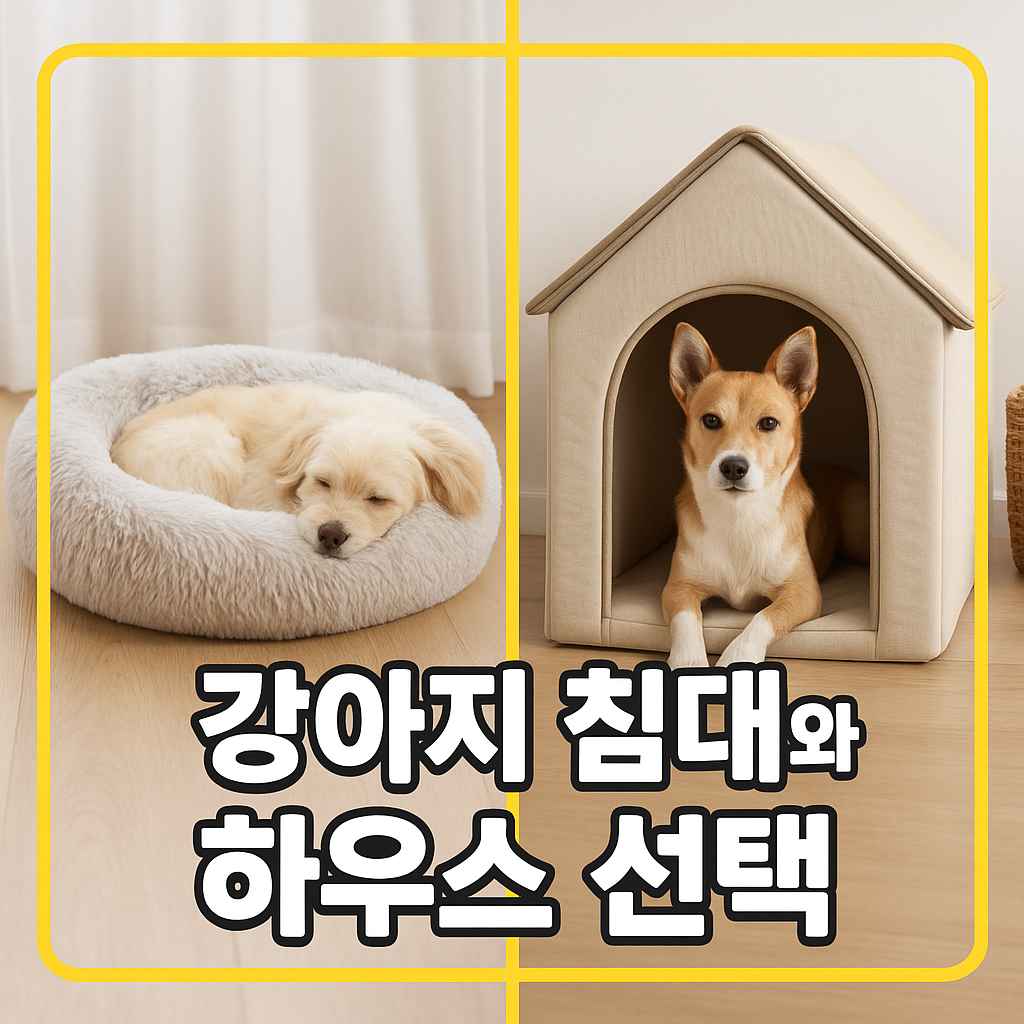 강아지 침대와 하우스 선택