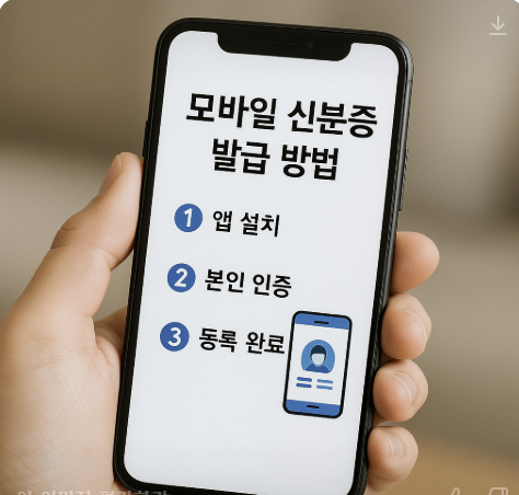 모바일 신분증 발급 방법 관련 사진