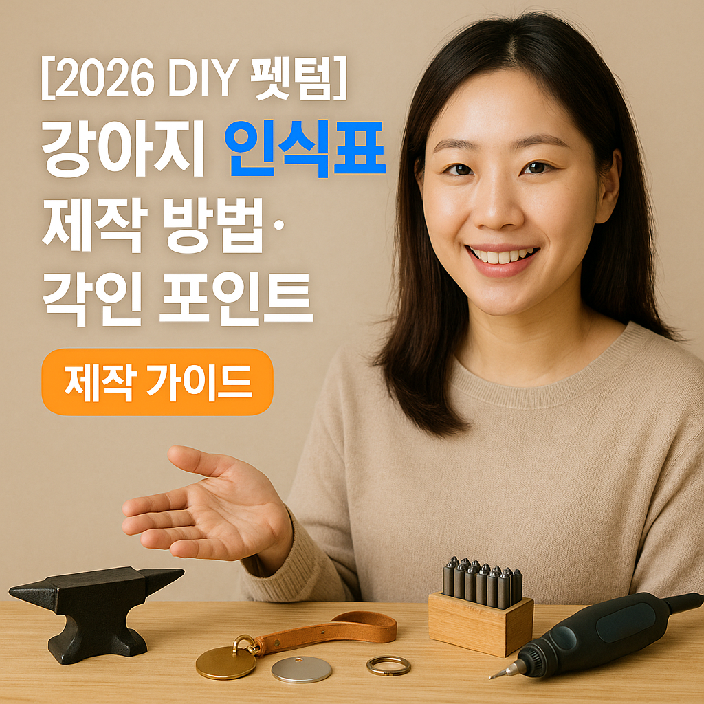[2026 DIY 펫템] 강아지 인식표 ｜ 제작 방법·각인 포인트
