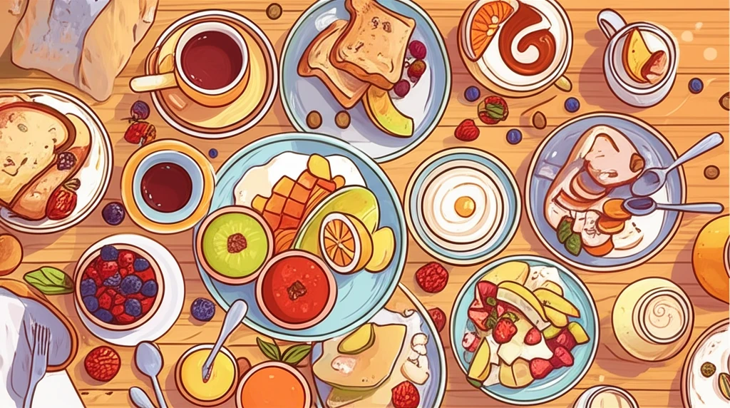 다이어트 핵심: 균형 잡힌 아침 식단..