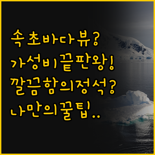 깔끔함과 가성비 사이 나에게 딱 맞는..