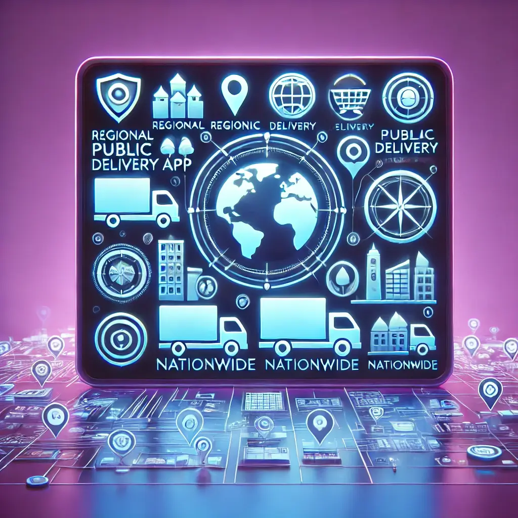 지역 공공배달앱 로고가 모여 있는 그래픽