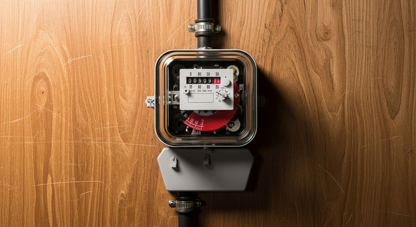 전력 사용량을 기록하는 전기 계량기 모습