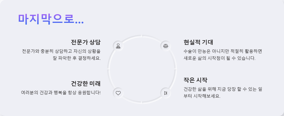비만 수술 종류와 장단점 비교