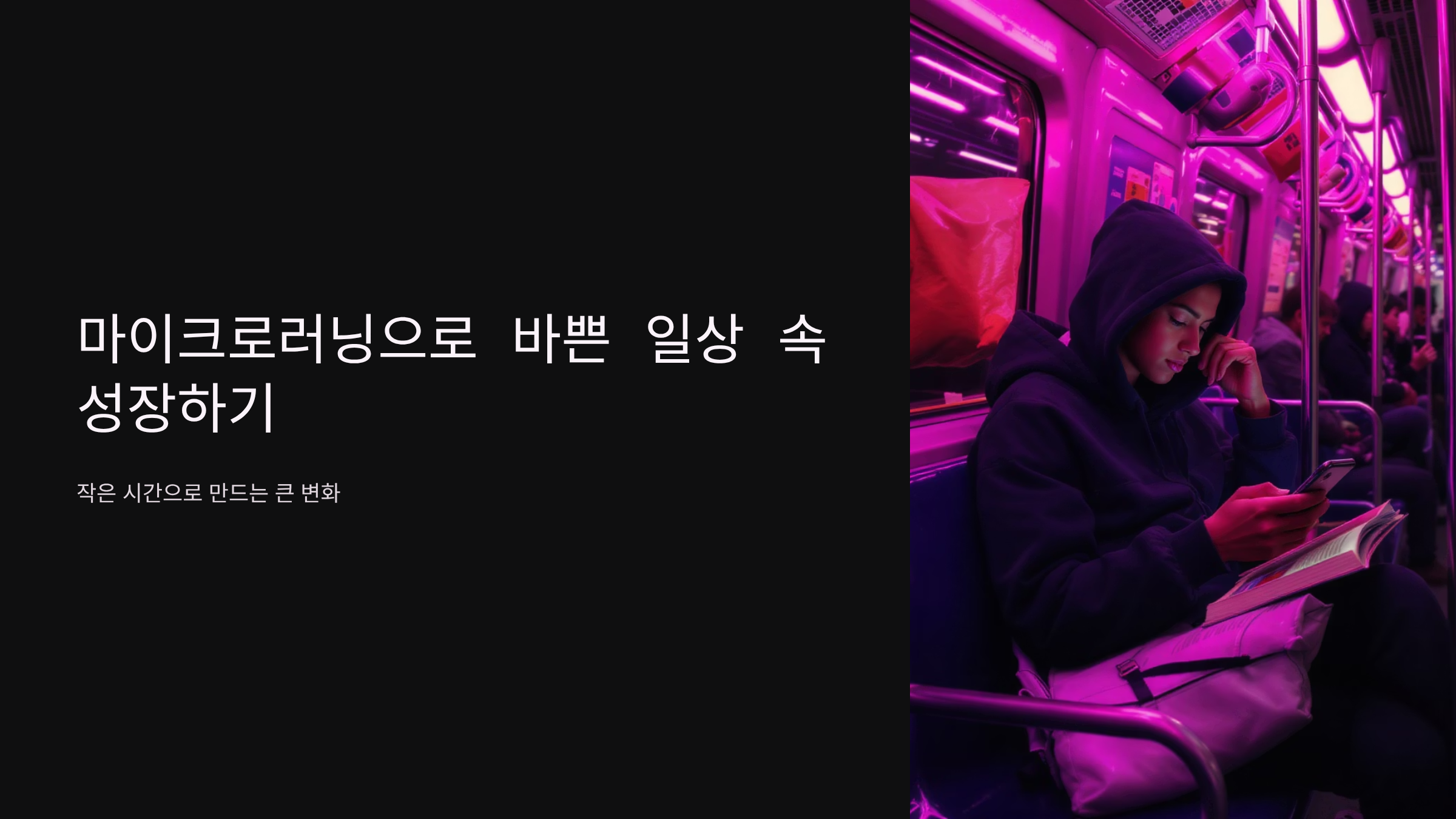 하루가 짧다면 마이크로러닝 시작법