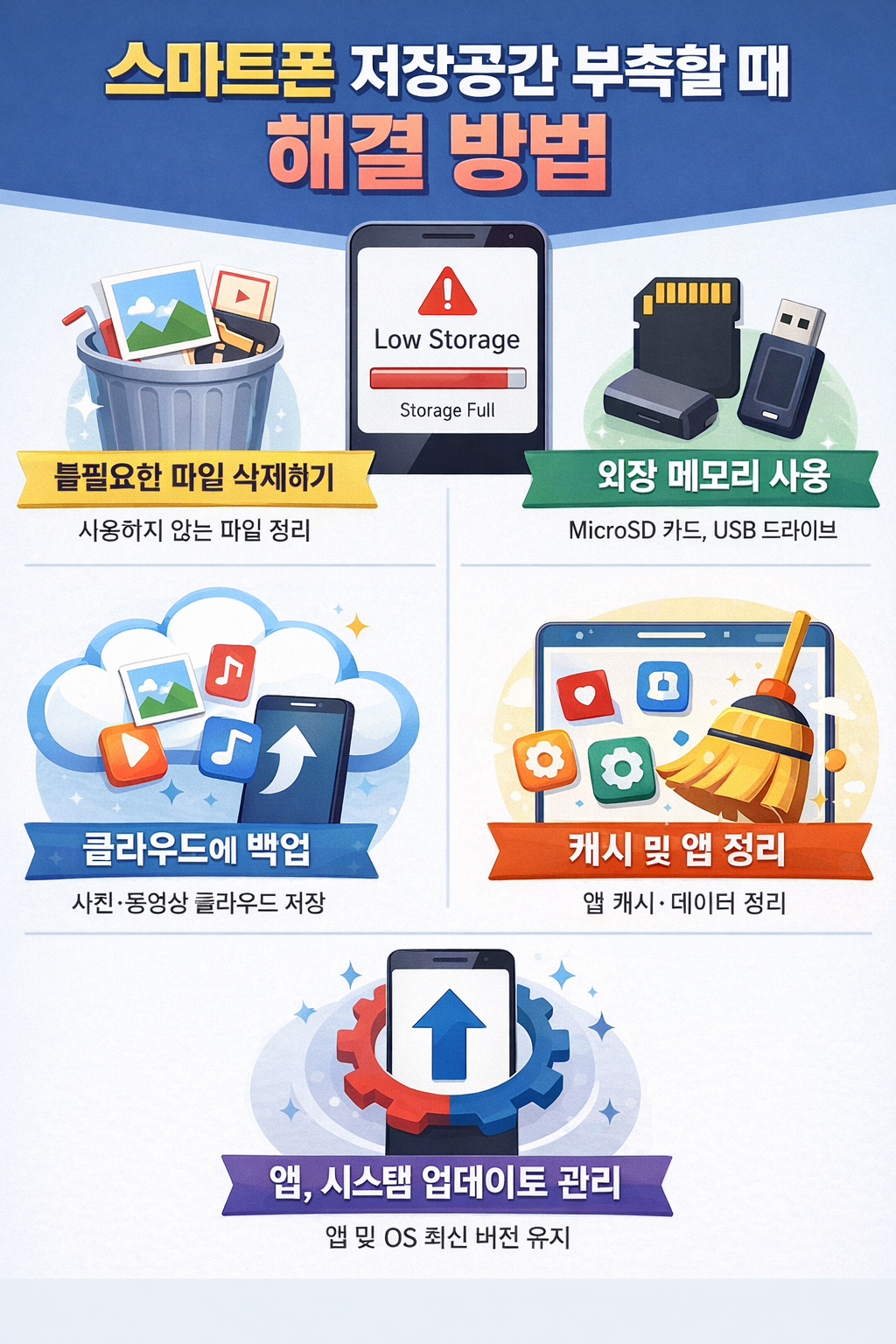 스마트폰 저장 공간 부족할 때 해결 방법 총정리