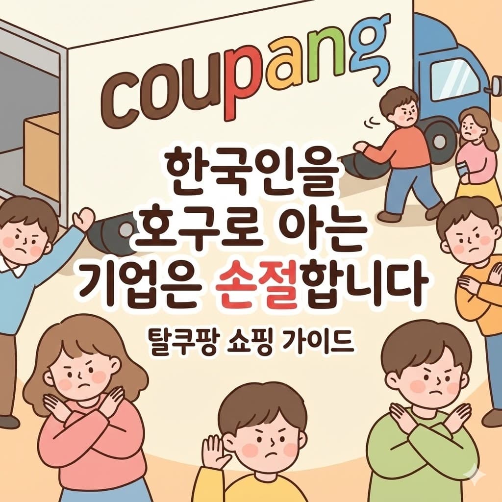한국인을 호구로 아는 기업은 손절합니다. 탈쿠팡 쇼핑 가이드