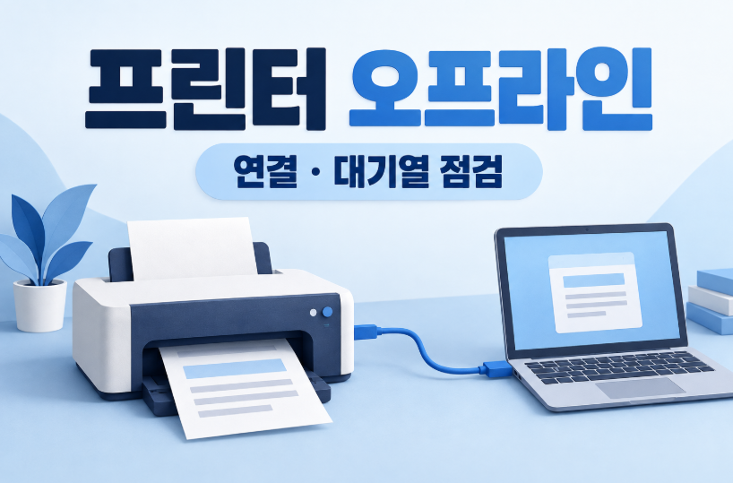 프린터 오프라인 해결 방법 ❘ Windows 11 연결&middot;인쇄 대기열 점검
