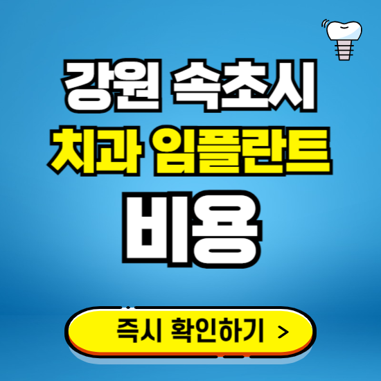 강원 속초시 임플란트 가격 비용 조회하기 ❘ 내 근처 저렴한 치과 찾기