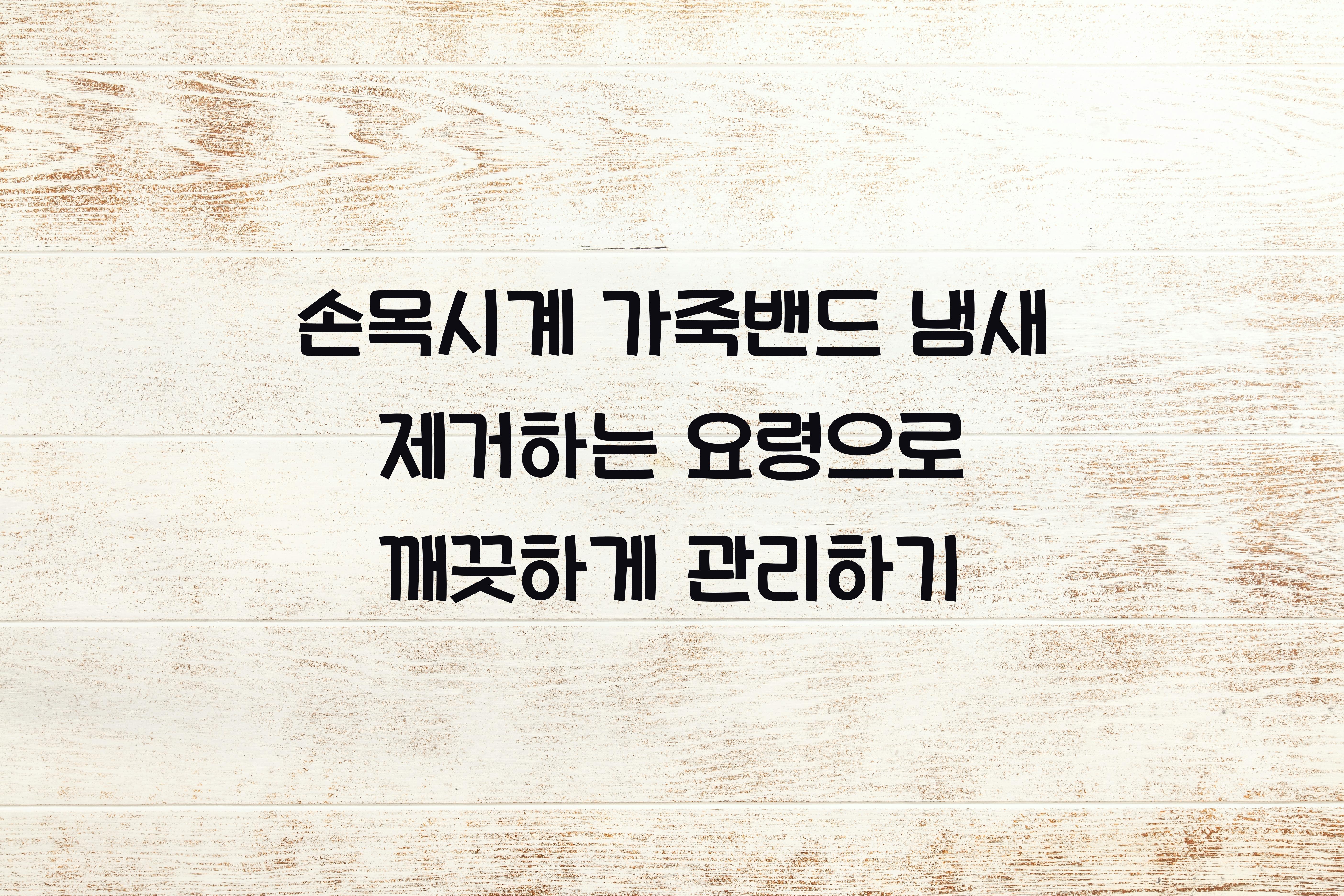 손목시계 가죽밴드 냄새 제거하는 요령