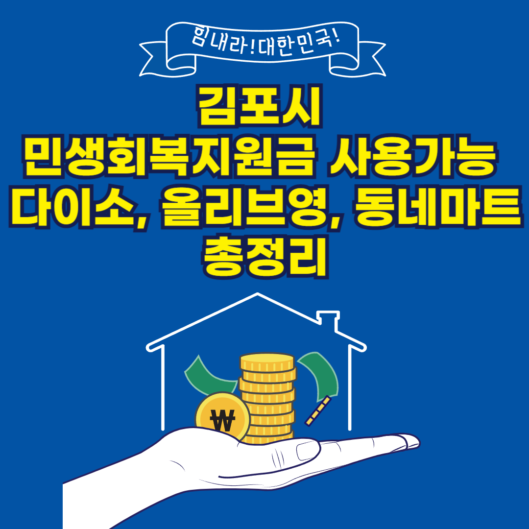 김포시 민생회복 지원금 사용가능한 다이소, 올리브영, 동네마트 총정리