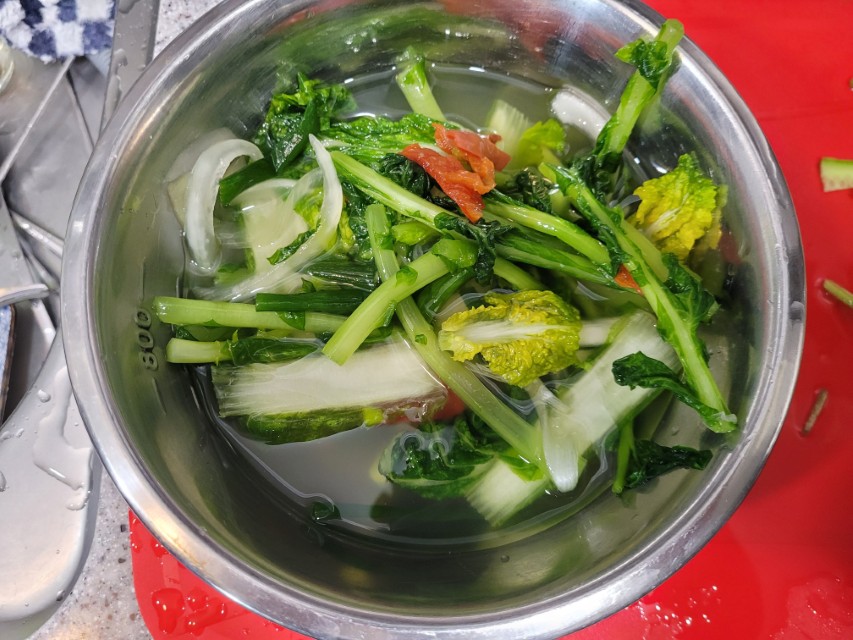 열무 물김치 국물 준비