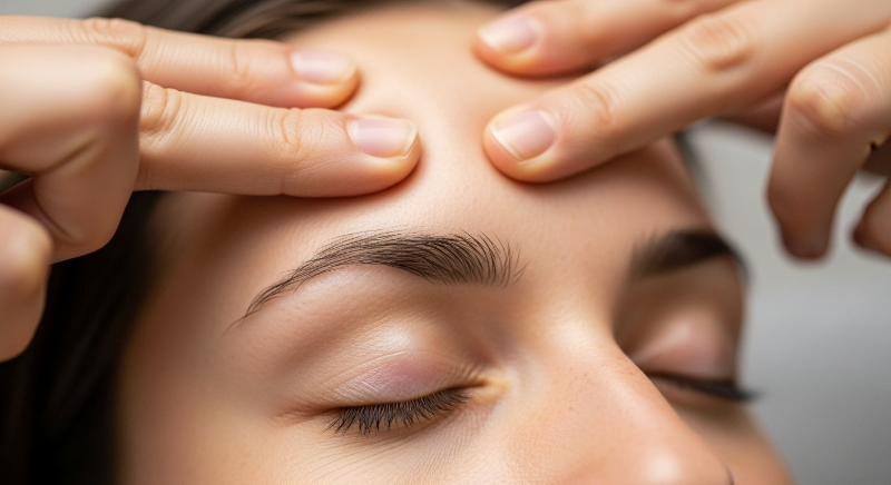 눈 주위 뼈대 지압