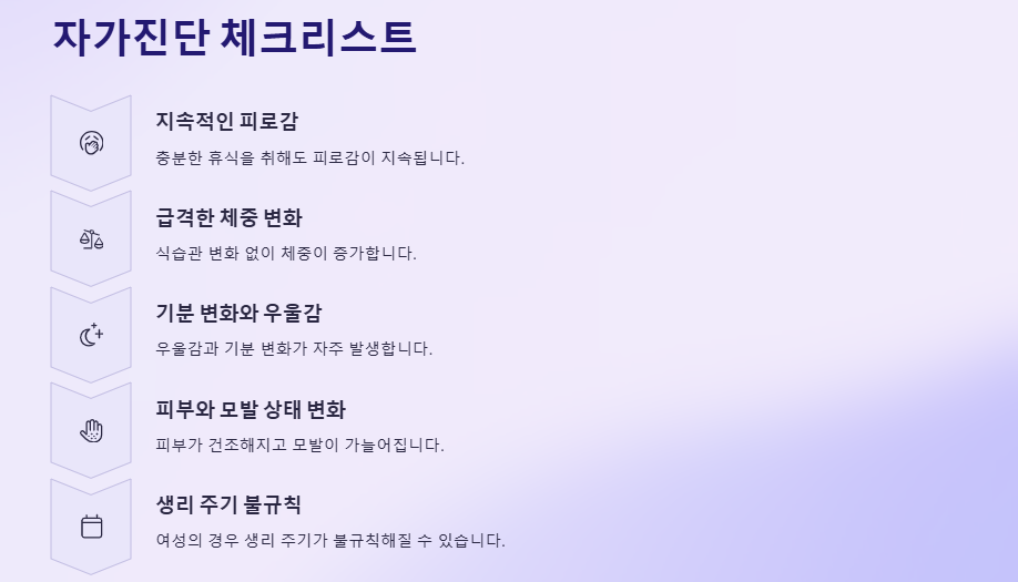 갑상선 기능 저하증: 증상, 원인, 자가진단, 치료법(좋은음식)