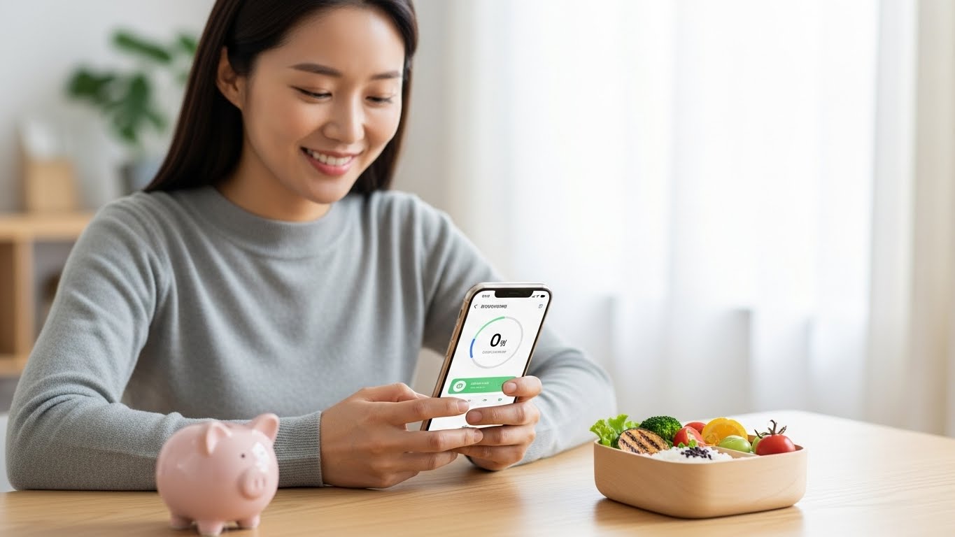 2026년 고환율 시대를 극복하기 위해 무지출 챌린지와 앱테크를 실천하는 모습