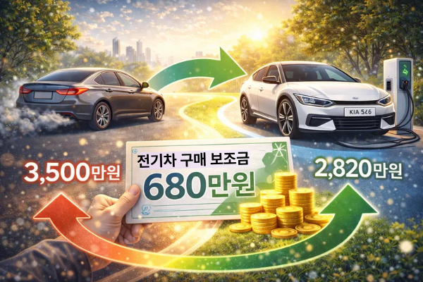 내연차 교체 보조금 증가와 전기차 변화 관련 이미지