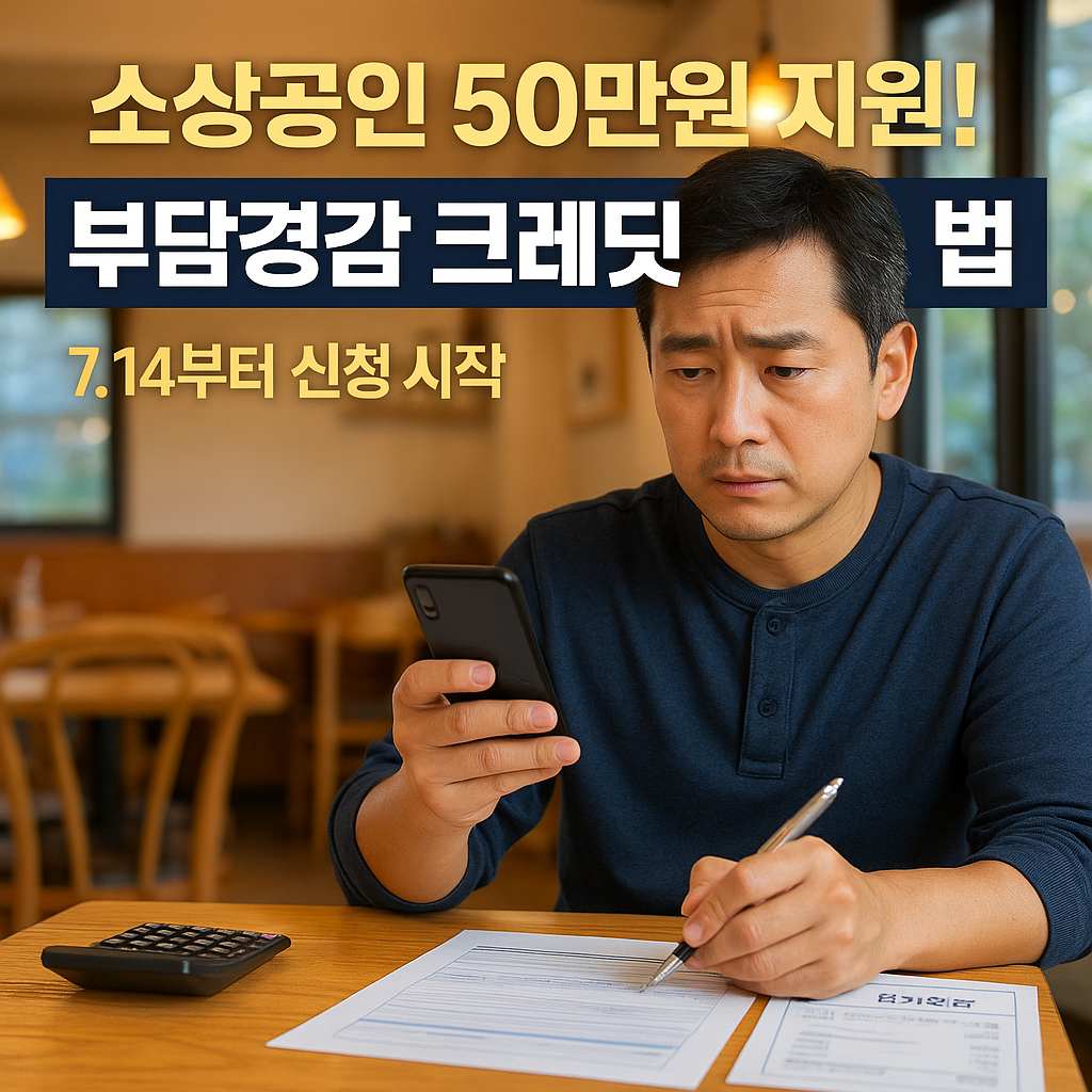 소상공인 부담경감 50만원 받는 방법