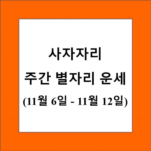 사자자리 주간 별자리 운세 제목 상자