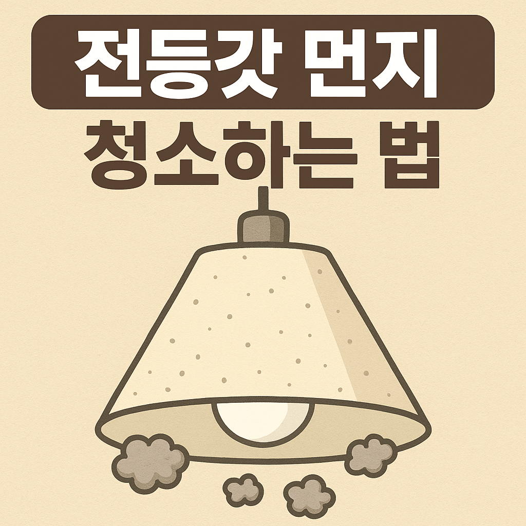 전등갓 먼지 청소하는 법