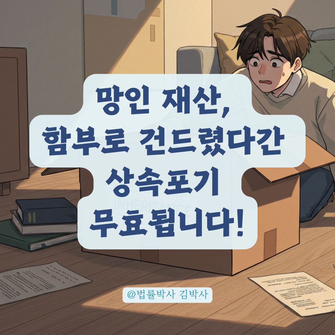 상속포기 예정자라도 주의해야 할 망인 재산처분, 묵과하면 문제가 생긴다