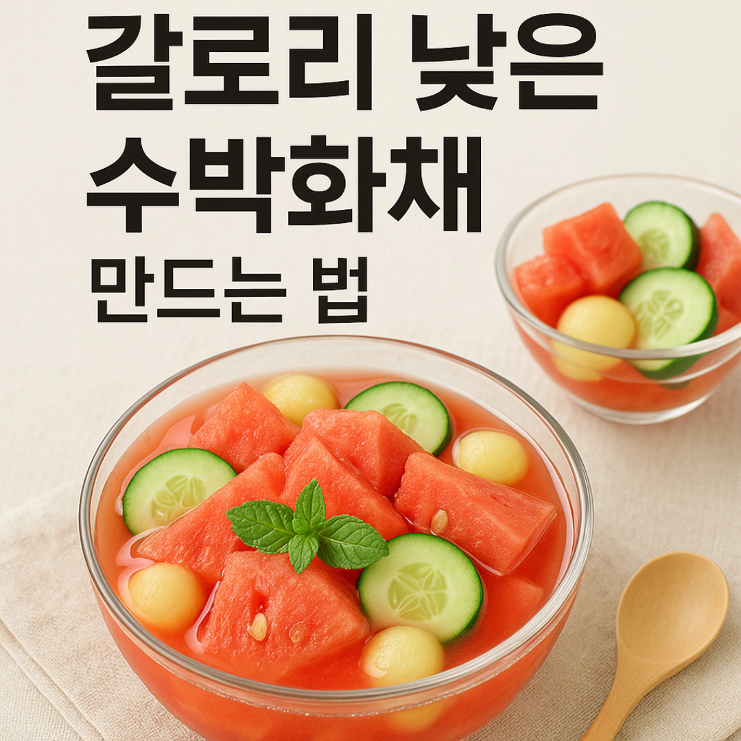 다이어트 중에도 OK! 칼로리 낮은 수박화채 만드는 법