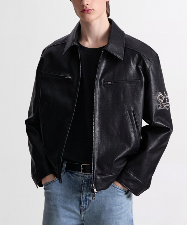 성시경 <런닝맨> 795회 796회 시스템 옴므 SYSTEM HOMME 패치워크 레더 가죽 자켓