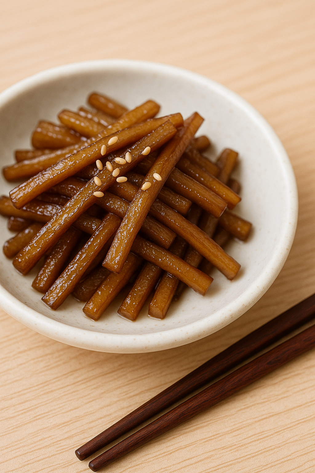 우엉채 볶음 반찬 사진