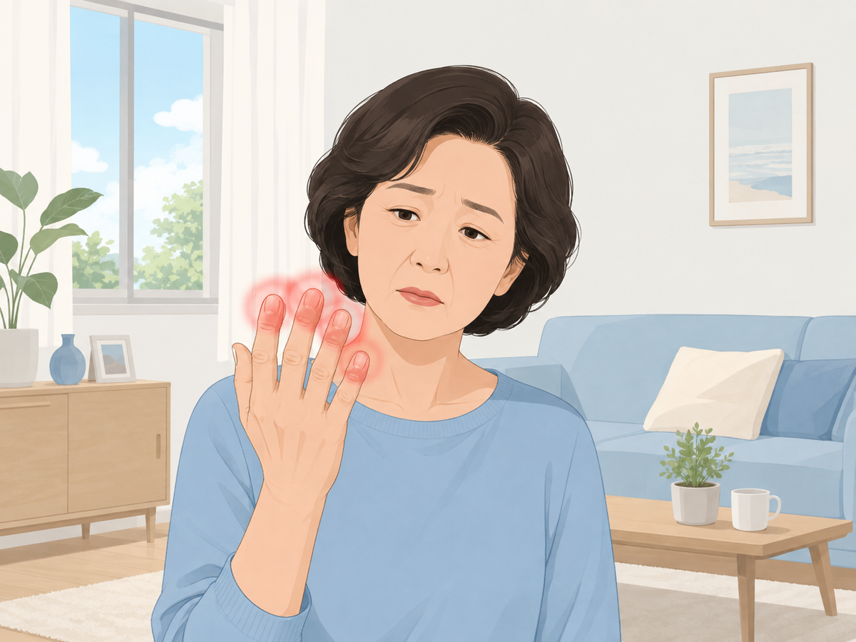 손가락 관절염(헤버든 결절) 설명 이미지