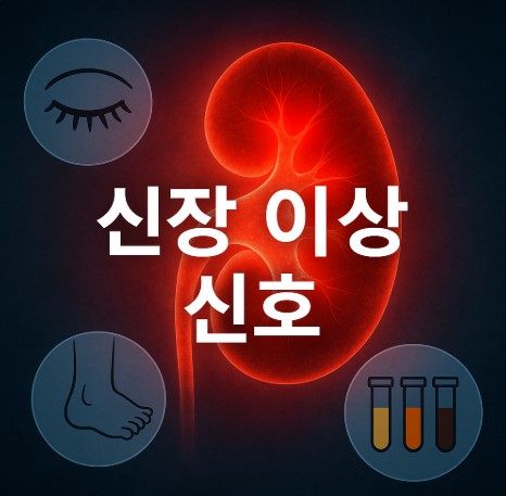 신장 경고등 (소변 변화, 부종, 피로감)