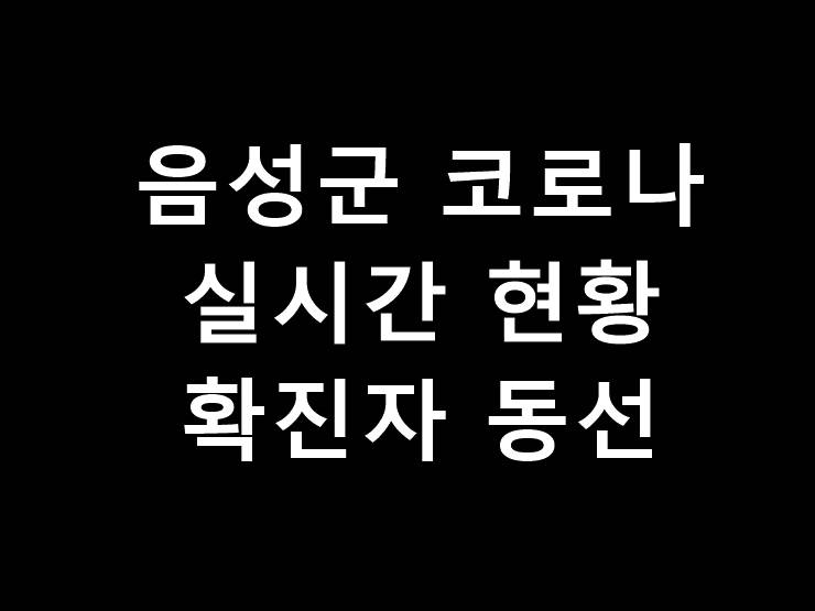 음성군 코로나 확진자