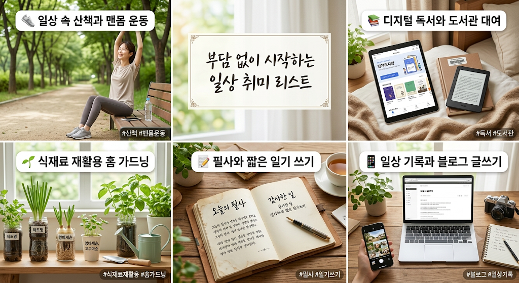 진입 장벽 낮고 부담 없는 로우스펙 취미 추천 다섯 가지