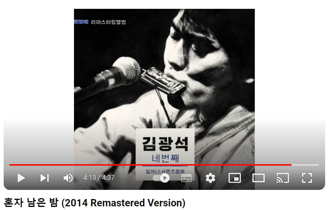 김광석-혼자-남은-밤