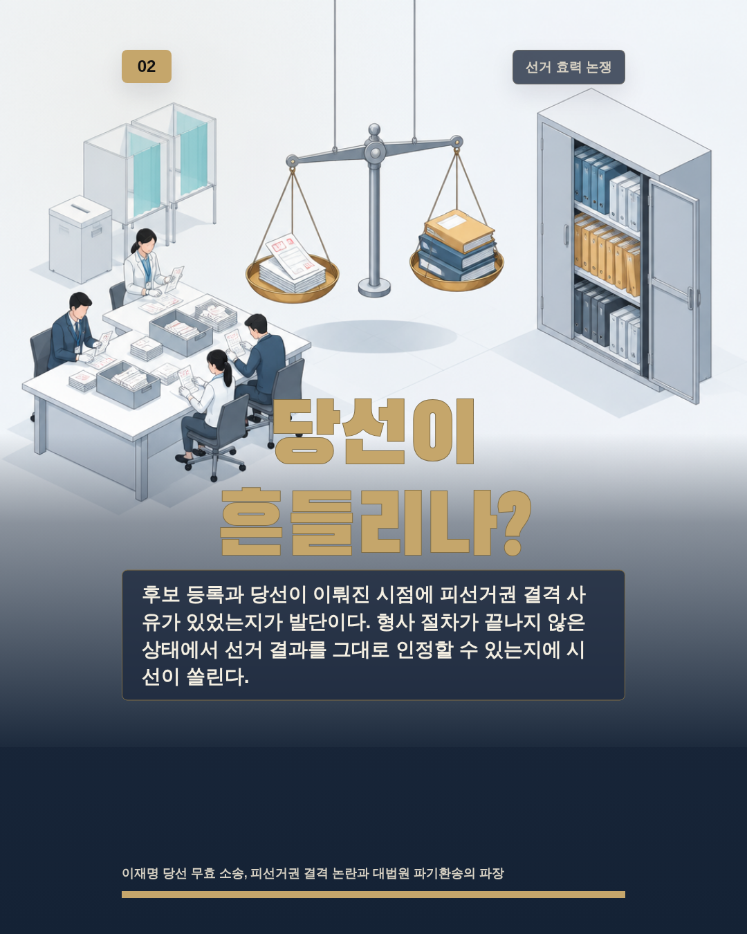 당선이 흔들리나?