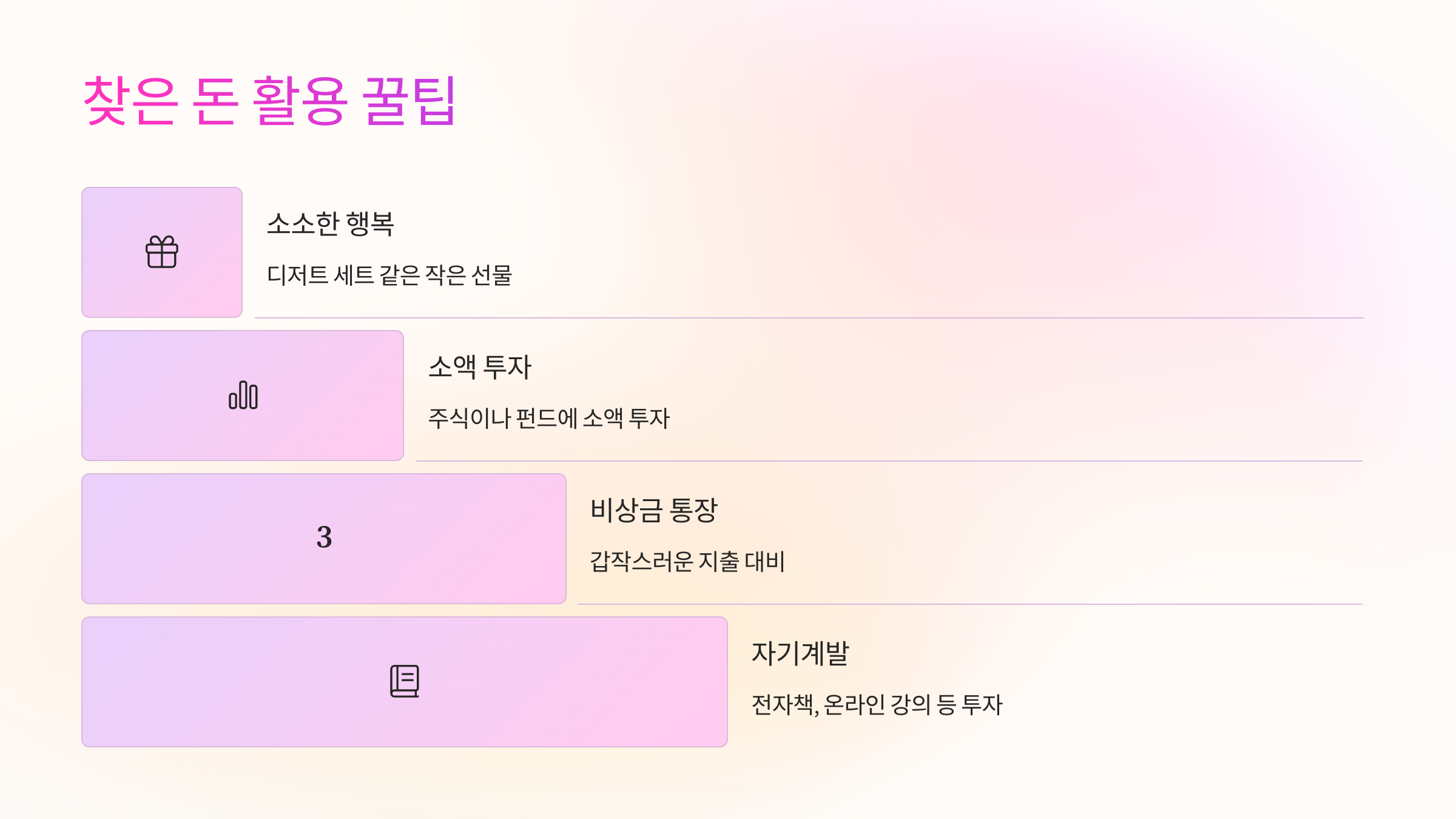 찾은 돈 활용 꿀팁