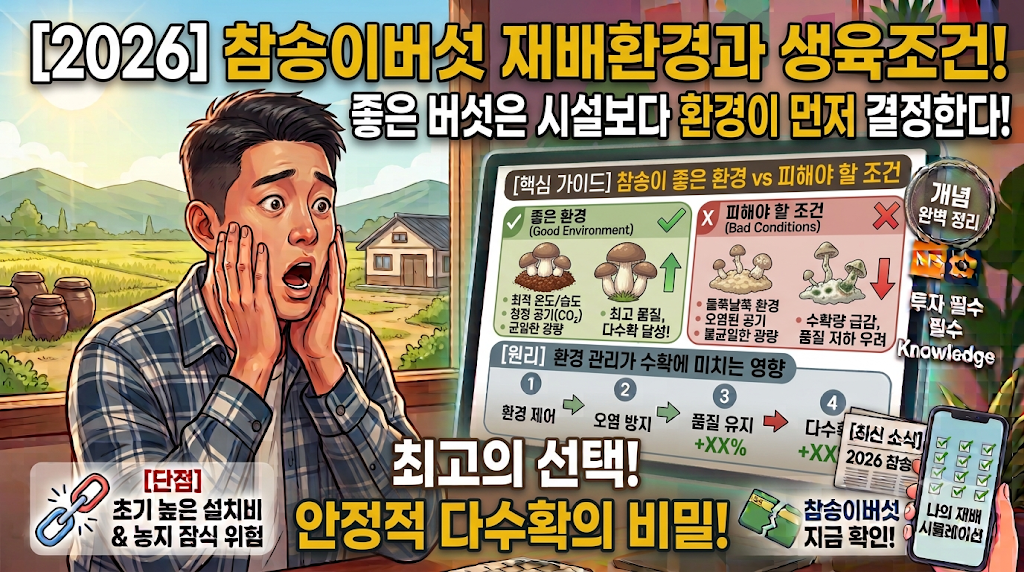 참송이버섯 재배환경과 생육조건