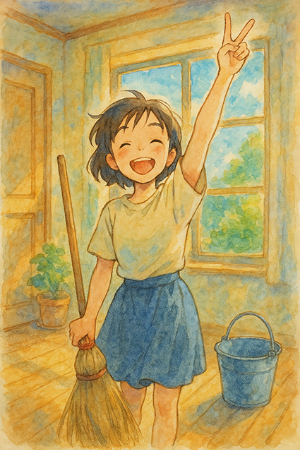 청소끝