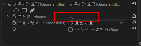흐림 값 입력