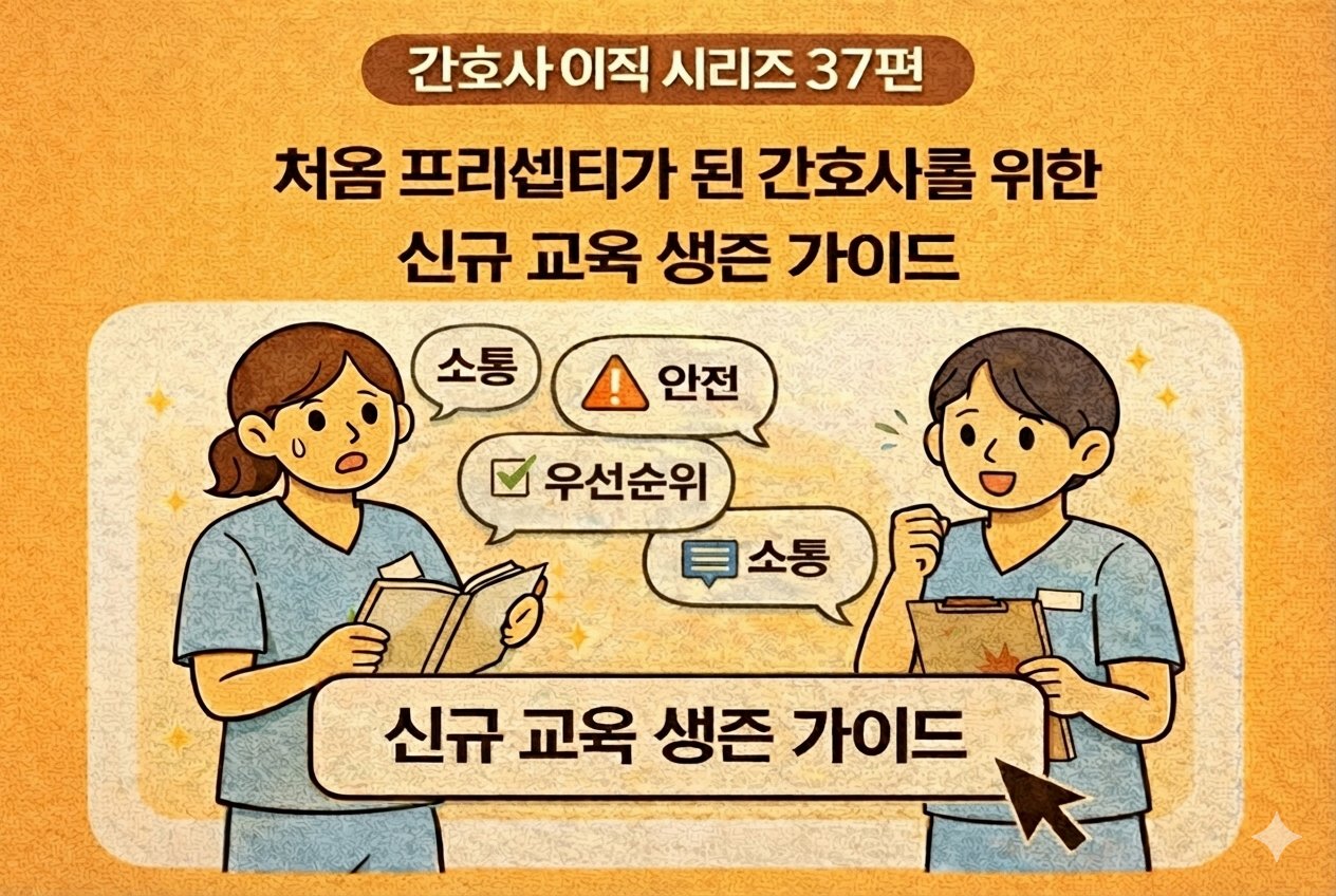 🩺 간호사 이직 시리즈 37편: 처음 프리셉터가 된 간호사를 위한 신규 교육 생존 가이드 (멘탈 관리법)
