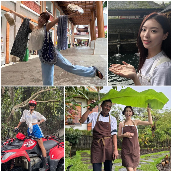 '픽미트립 인 발리' 윤보미, 임나영, 효연, 최희. [사진=픽미트립 공식 인스타그램]