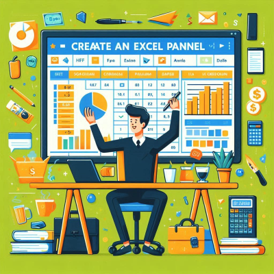 남성이 그래프가 있는 엑셀 시트를 설명하는 장면