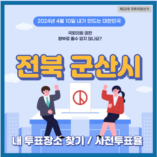 국회의원 선거 전북 군산시 투표 장소, 군산시 사전투표소